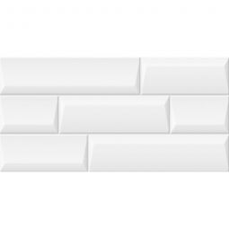 Wandfliesen Chicago Weiß glasiert glänzend mit Rundkante 30x60 cm Stärke 9 mm 1 Pack = 6 Stück, auch als Muster erhältlich