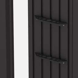 Biohort Werkzeughalter Gerätehaus Neo dunkelgrau-metallic 2 Stk. für die Innenseite der Tür, je Tür maximal 4 Werkzeughalter möglich