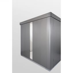 Biohort Lichtpaneel Gerätehaus Neo dunkelgrau-metallic getöntes Acrylglas in einem Metallrahmen verbaut, kann in jede Seitenwand eingebaut werden