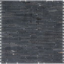 Natursteinmosaik Superslimbrick Marmor Negro Glacia gesägt 30,5x30,5 cm Mosaikfliesen auch als Muster erhältlich