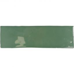 Wellker Wandfliese Borgo Grün glasiert glänzend Rundkante 6,5x20 cm Stärke 9 mm auch als Muster erhältlich