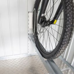 Biohort Fahrradschiene MiniGarage L Führungsschiene mit Höhenverstellung, individuell an die Reifenbreite anpassbar