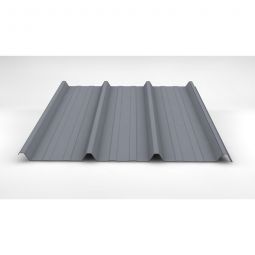 Luxmetall Trapezblech Dach D-45/333/S, Stahl, weißaluminium Stärke: 0,50 mm, Breite: 1,00 m, Länge: wählbar von 0,15 bis 10,00 m