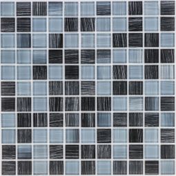 Glasmosaik Schwarz Grau Gestreift 30x30 cm Mosaikfliesen 4 mm auch als Muster erhältlich
