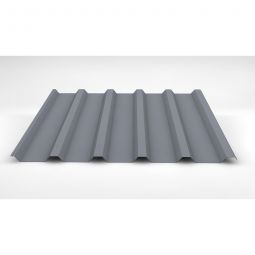 Luxmetall Trapezblech Dach D-35/207, Stahl, weißaluminium verschiedene Stärken, Breite: 1,035 m, Länge: wählbar von 0,15 bis 12,00 m