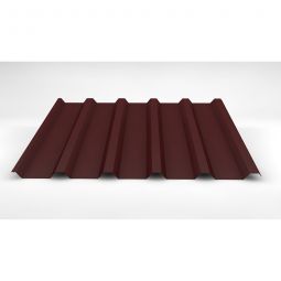 Luxmetall Trapezblech Dach D-35/207, Stahl, rot Stärke: 0,50 mm, Breite: 1,035 m, Länge: wählbar von 0,15 bis 10,00 m
