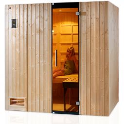 weka Kombikabine Infrarotkabine Sauna UPPSALA inklusive Ofen Kombination aus Sauna & Infrarotkabine