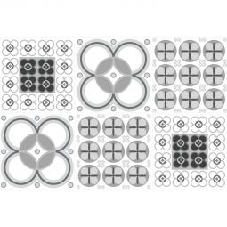 Windhager Fliesenaufkleber Olaf 15x15 cm Fliesenfolie Wasserfest, hitzebeständig und flexibel bis zu 30 Tage neu positionierbar