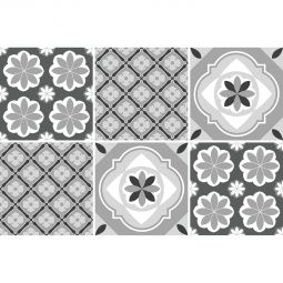 Windhager Fliesenaufkleber Osis 15x15 cm Fliesenfolie Wasserfest, hitzebeständig und flexibel bis zu 30 Tage neu positionierbar