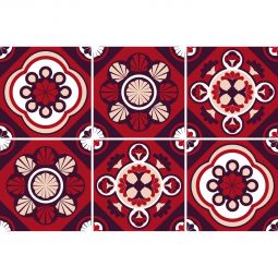 Windhager Fliesenaufkleber Ode 15x15 cm Fliesenfolie Wasserfest, hitzebeständig und flexibel bis zu 30 Tage neu positionierbar