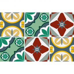 Windhager Fliesenaufkleber Olea 15x15 cm Fliesenfolie Wasserfest, hitzebeständig und flexibel bis zu 30 Tage neu positionierbar