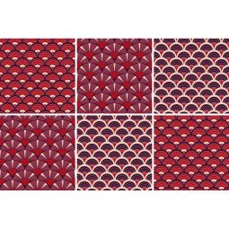 Windhager Fliesenaufkleber Obolus rot 15x15 cm Fliesenfolie Wasserfest, hitzebeständig und flexibel bis zu 30 Tage neu positionierbar