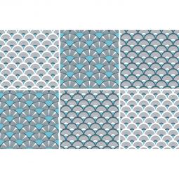Windhager Fliesenaufkleber Obolus grau 15x15 cm Fliesenfolie Wasserfest, hitzebeständig und flexibel bis zu 30 Tage neu positionierbar