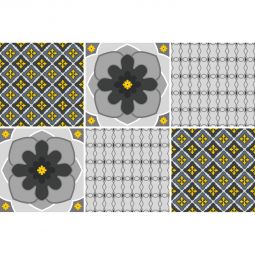 Windhager Fliesenaufkleber Opus 15x15 cm Fliesenfolie Wasserfest, hitzebeständig und flexibel bis zu 30 Tage neu positionierbar