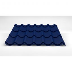 Luxmetall Dachziegelblech D-TILE, Stahl, enzianblau Stärke: 0,50 mm, Breite: 1,06 m, Länge: wählbar von 0,45 bis 7,00 m