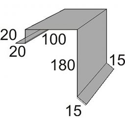 Luxmetall Ortgang Nr. 8 Stahl Bei der Individualisierung kann die gewünschte Farbe eingetragen werden, Länge wählbar von 0,50 bis 3,50 m