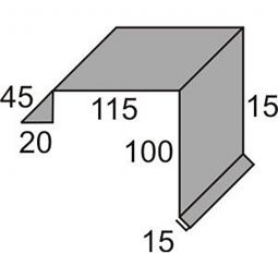 Luxmetall Ortgang Nr. 24 B Stahl Bei der Individualisierung kann die gewünschte Farbe eingetragen werden, Länge wählbar von 0,50 bis 3,50 m