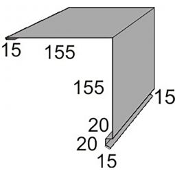 Luxmetall Ortgang Nr. 13 Stahl Bei der Individualisierung kann die gewünschte Farbe eingetragen werden, Länge wählbar von 0,50 bis 3,50 m