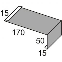 Luxmetall Traufkappe Nr. 20 Stahl Bei der Individualisierung kann die gewünschte Farbe eingetragen werden, Länge wählbar von 0,50 bis 3,50 m