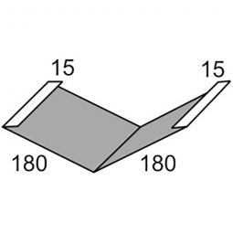Luxmetall Kehlblech Nr. 15 Stahl Bei der Individualisierung kann die gewünschte Farbe eingetragen werden, Länge wählbar von 0,50 bis 3,50 m