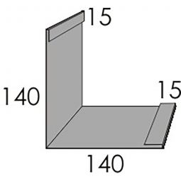 Luxmetall Außenecke Stahl Bei der Individualisierung kann die gewünschte Farbe eingetragen werden, Länge wählbar von 0,50 bis 3,50 m