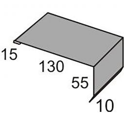 Luxmetall Windleitblech B Stahl für D-45/333/S Bei der Individualisierung kann die gewünschte Farbe eingetragen werden, Länge wählbar von 0,50 bis 3,50 m