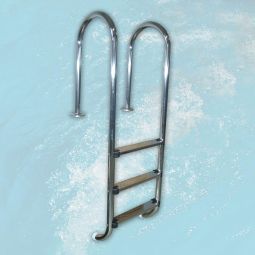 weka Einhängeleiter aus Edelstahl für Swimmingpool mit 3 Stufen, aus Edelstahl