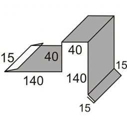 Luxmetall Ortgang Nr. 14 Stahl Bei der Individualisierung kann die gewünschte Farbe eingetragen werden, Länge wählbar von 0,50 bis 3,50 m