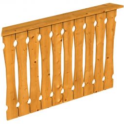 Skan Holz Brüstung aus Balkonschalung für 6-Eck Pavillons Eiche Hell verschiedene Längen, Höhe 96cm