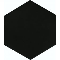 Wellker Fliesen Hexagon Solid Black glasiert matt Rundkante 51,5x25 cm Stärke 9 mm auch als Muster erhältlich