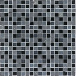 Kombimosaik Glas Naturstein Marmor Black Glasmix Schwarz 30x30 cm Mosaikfliesen 8 mm auch als Muster erhältlich