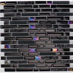 Glasmosaik Black Rainbow Brick 30,6x31,6 cm Mosaikfliesen 8 mm auch als Muster erhältlich