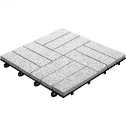 florco Klickfliese stone Granit 4x3 30x30x2,8 cm, stabil und robust kombinierbares Klicksystem 
