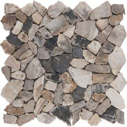 Natursteinmosaik Polymosaik Poly Fossil Wood 30,5x30,5 cm Mosaikfliesen auch als Muster erhältlich