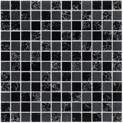 Glasmosaik Smart Black 30x30 cm Mosaikfliesen 4 mm auch als Muster erhältlich