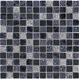 Kombimosaik Glas Naturstein Maya Blue 30x30 cm Mosaikfliesen 8 mm auch als Muster erhältlich
