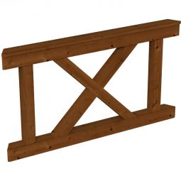 Skan Holz Brüstung aus Andreaskreuzen für 8-Eck Pavillons Nussbaum verschiedene Längen, Höhe 84cm