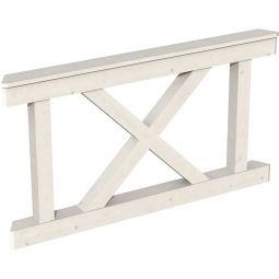 Skan Holz Brüstung aus Andreaskreuzen für 8-Eck Pavillons Weiß verschiedene Längen, Höhe 84cm