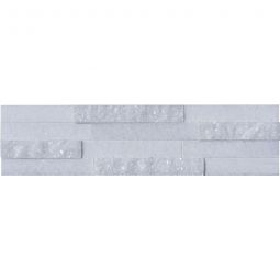 Wandverblender Naturstein Weiß Poliert Straight 40x10cm Riemchen auch als Muster erhältlich