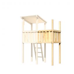 AKUBI Anbau Plattform Lotti Podesthöhe 125 cm, Holzpfosten 6,8x6,8 cm, Kann für den Spielturm Lotti verwendet werden