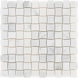 Natursteinmosaik Multiformat Basket Flat Weiß 30x30 cm Mosaikfliesen auch als Muster erhältlich