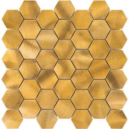 Metallmosaik Gold Hexagon 30x30 cm Mosaikfliesen auch als Muster erhältlich