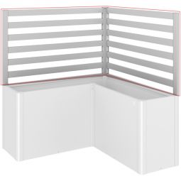 Biohort Rankgitter L-Form für Hochbeet und Pflanzbeet Belvedere silber-metallic 91 cm hoch, nicht kombinierbar mit Schneckenschutz oder Frühbeetaufsatz