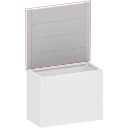 Biohort Sichtschutz für Pflanzbeet Belvedere ohne Acrylglas silber-metallic 91 cm hoch, dekorative Abgrenzung, auch hervorragend als Blick- und als Windschutz
