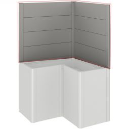 Biohort Sichtschutz für Pflanzbeet Belvedere in L-Form ohne Acrylglas quarzgrau-metallic 91 cm Höhe, dekorative Abgrenzung, hervorragend als Blick-, Wind-, und Sonnenschutz