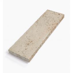 Seltra Natursteine Abdeckplatten TOLEDO antik Travertin braun-beige Oberfläche satiniert, Seiten gespalten, beidseitig Wassernase, 4x28x100 cm