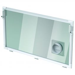 ACO Therm 3.0 Fenstereinsatz Kipp Abluft mit ESG Einscheibensicherheitsglas, große Glasfläche für maximalen Lichteinfall, Abluftanschluss, werkzeugfreie Montage