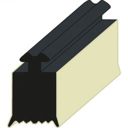 ALWO EPDM Rippendichtung 132522 schwarz 10 mm coextrudiert Montageprofil Eine effektive Abdichtung für 8 mm starken Glas- und Stegplatten, entspricht DIN 7863