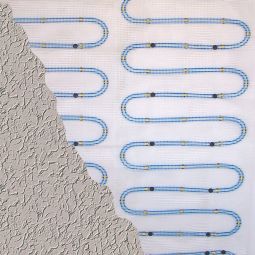 Jollytherm Aqua-Wand Warmwasser-Wandheizsystem Basis Set Aufbau nur ca. 8 mm, zur Verlegung auf bestehenden Wandflächen, anschlußfertiges Mattensystem zum ausrollen, geeignet unter mineralischem Oberputz