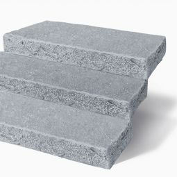 Seltra Natursteine Blockstufen MARRAKESCH BLAUGRAU CLASSIC Kalkstein grau-blau Oberfläche spaltrau, Seiten eben nachgespitzt, 14x35x100 cm